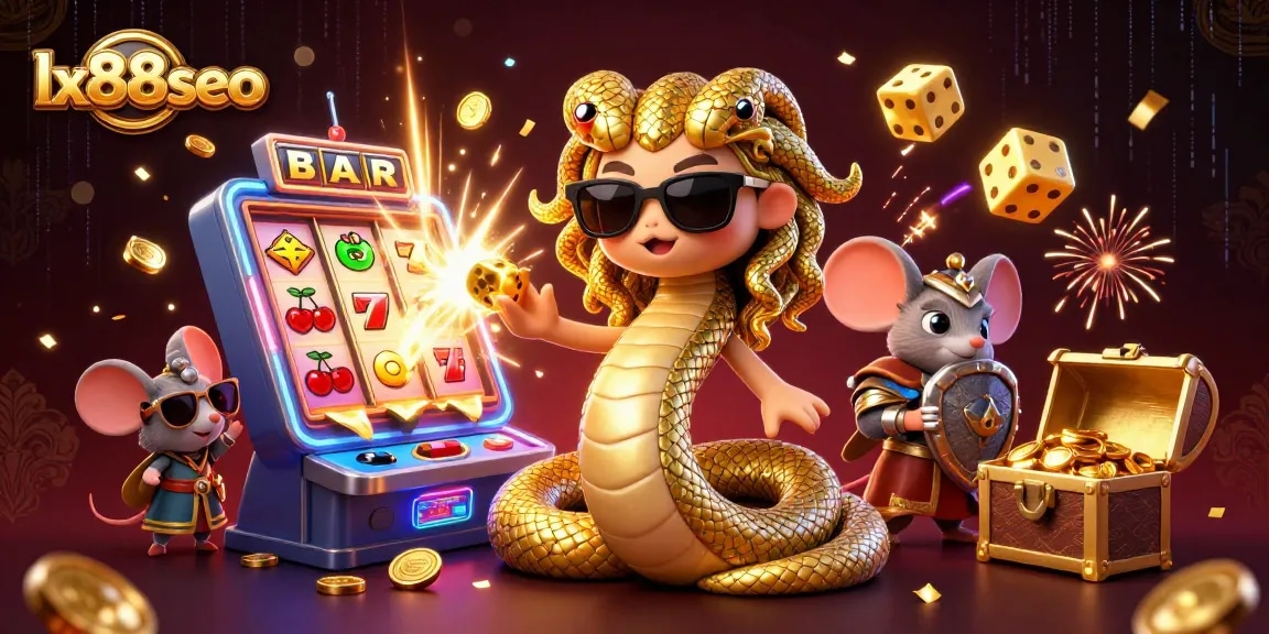 Spin the massive slot machine jackpot explosion at lx88seo, featuring golden dice and dynamic gaming elements.