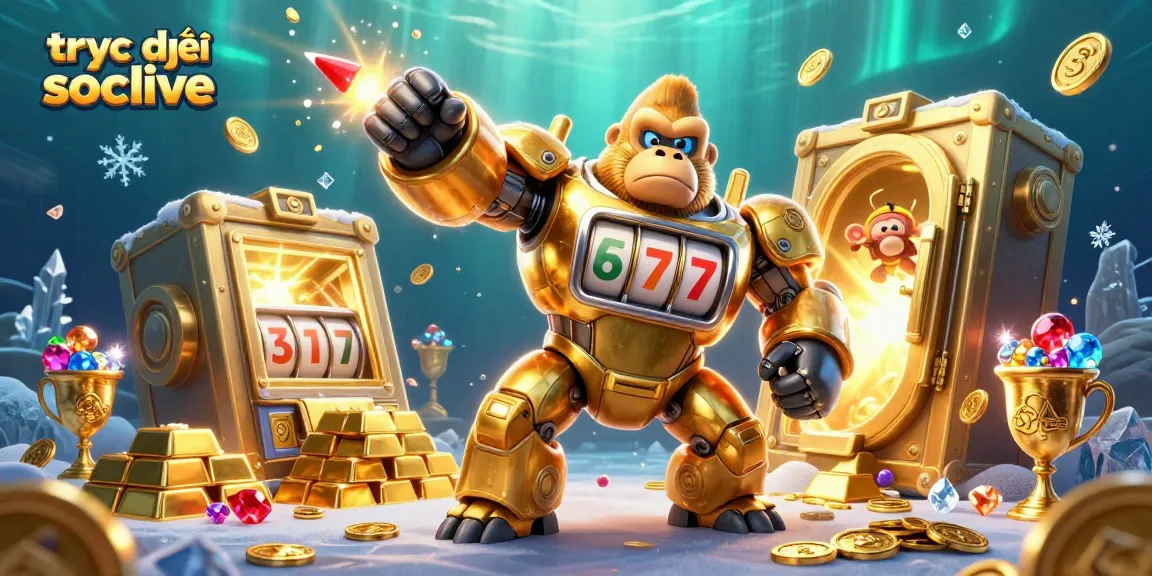 Experience trực tiếp socolive with a vibrant, dynamic 3D scene full of casino-themed excitement.