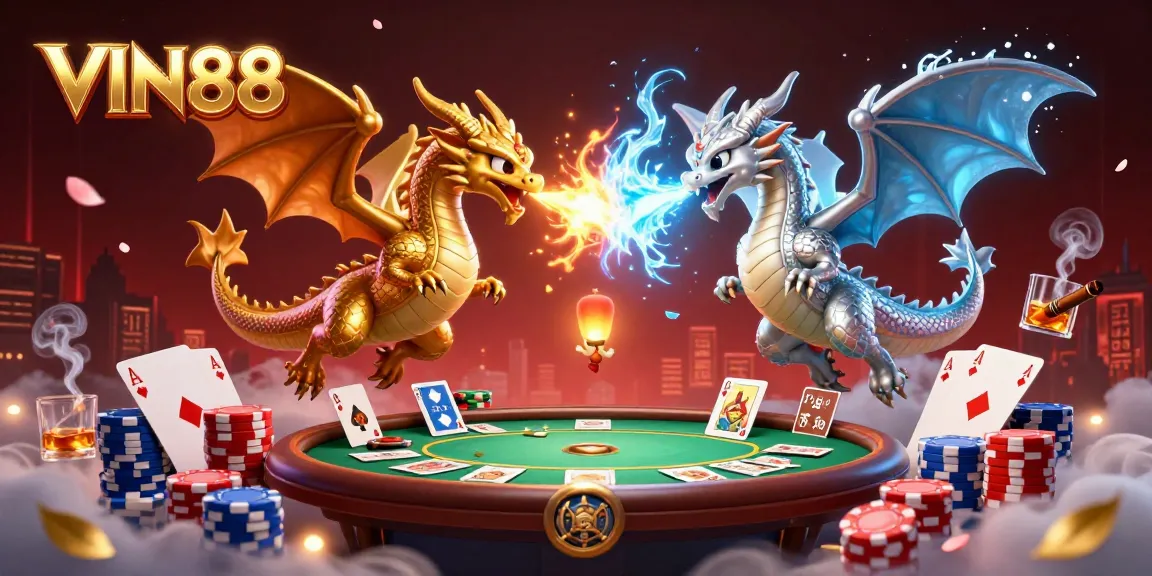 Engage with the exhilarating experience at VIN88 featuring twin dragons and dynamic gambling elements.