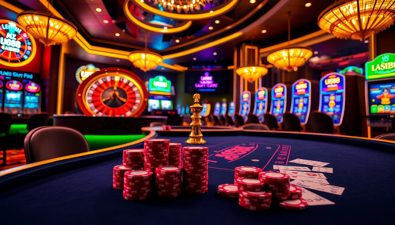 Experience the excitement of UU88 at the casino with thrilling games and vibrant ambiance.