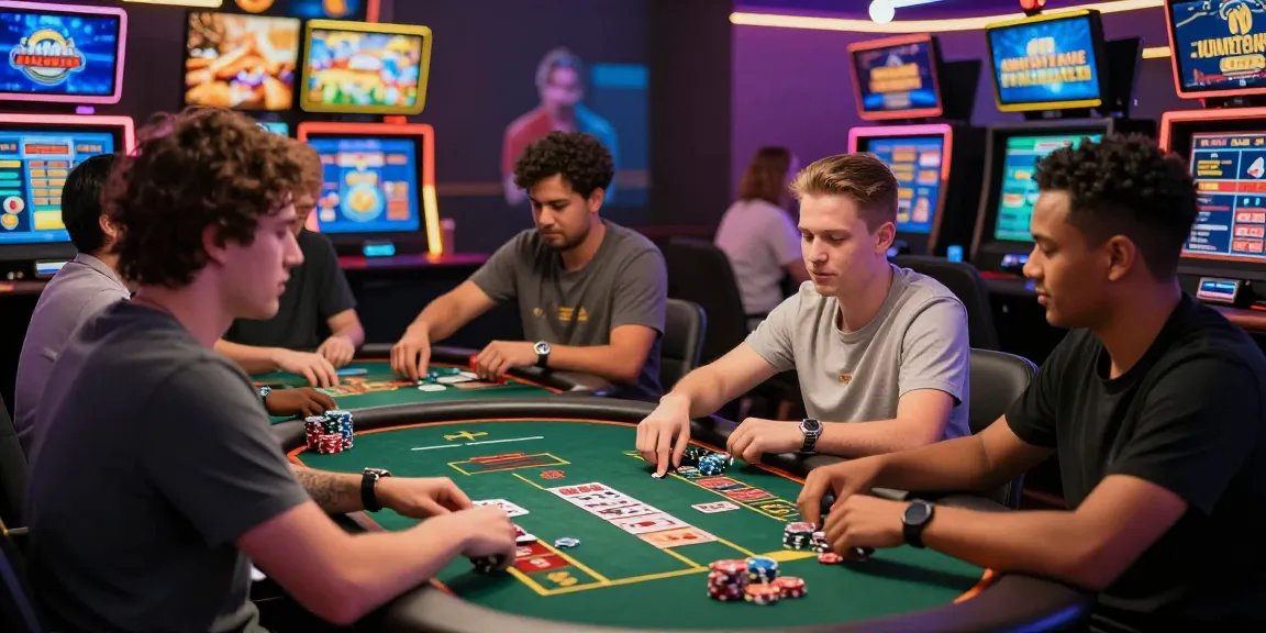 Engaged players at HM88 enjoying dynamic online gaming experience with vibrant promotions.
