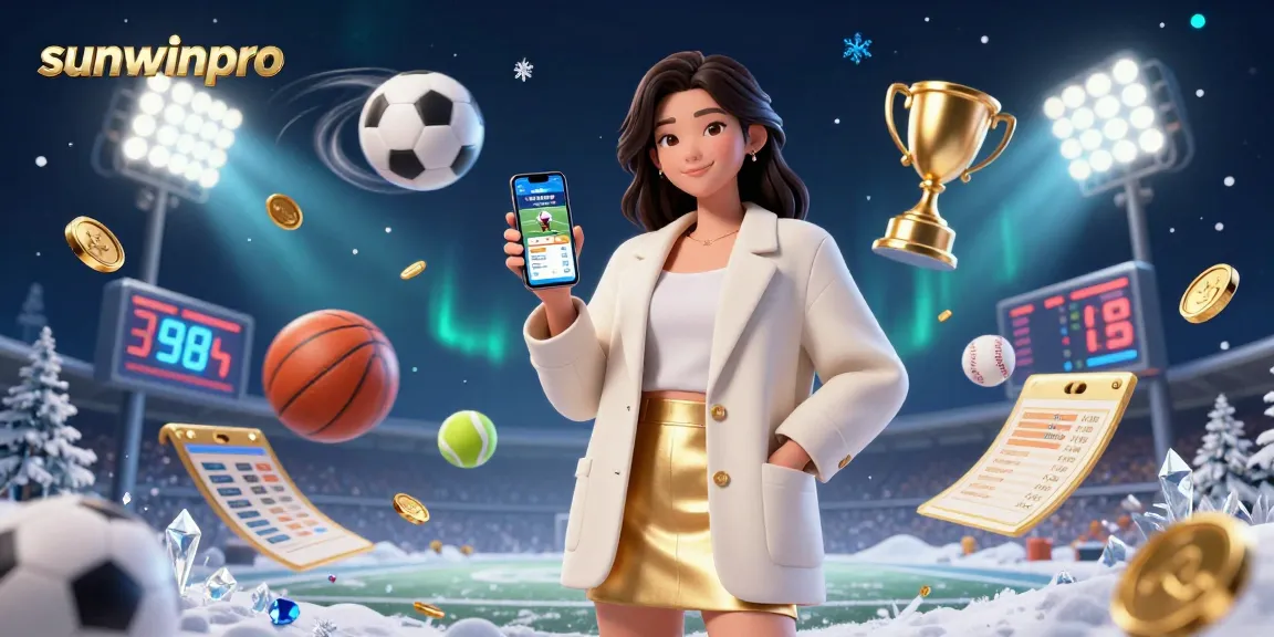 Experience the excitement of sports betting at sunwinpro with a vibrant illustration of a casino-themed dynamic scene.