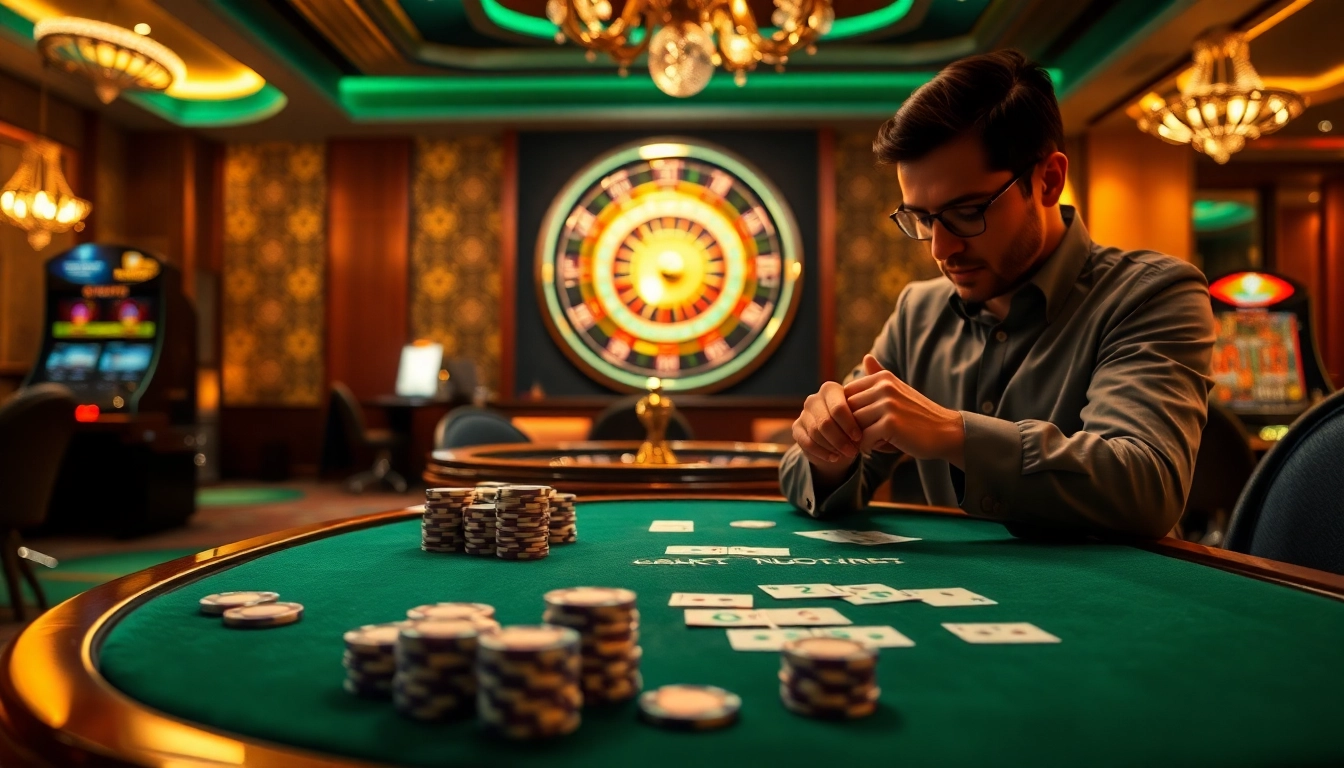 Experience the excitement of 98win with a luxury poker table set for a thrilling game night.