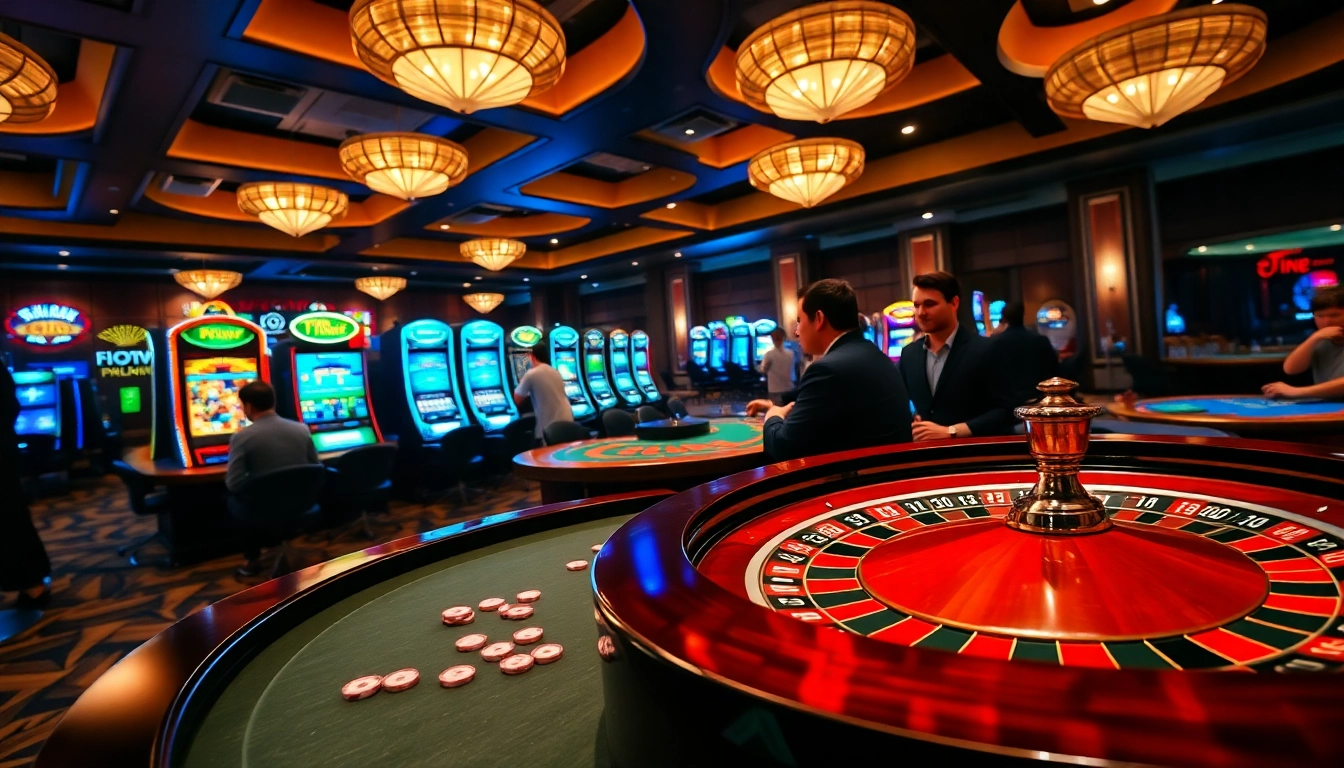 Experience thrilling gameplay at https://f168.vision/ with vibrant casino scenes full of excitement.