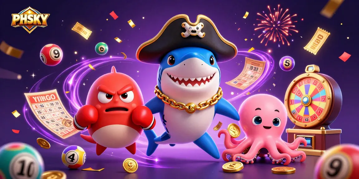 PHSKY offers thrilling gameplay with vibrant casino characters and exciting lottery elements.