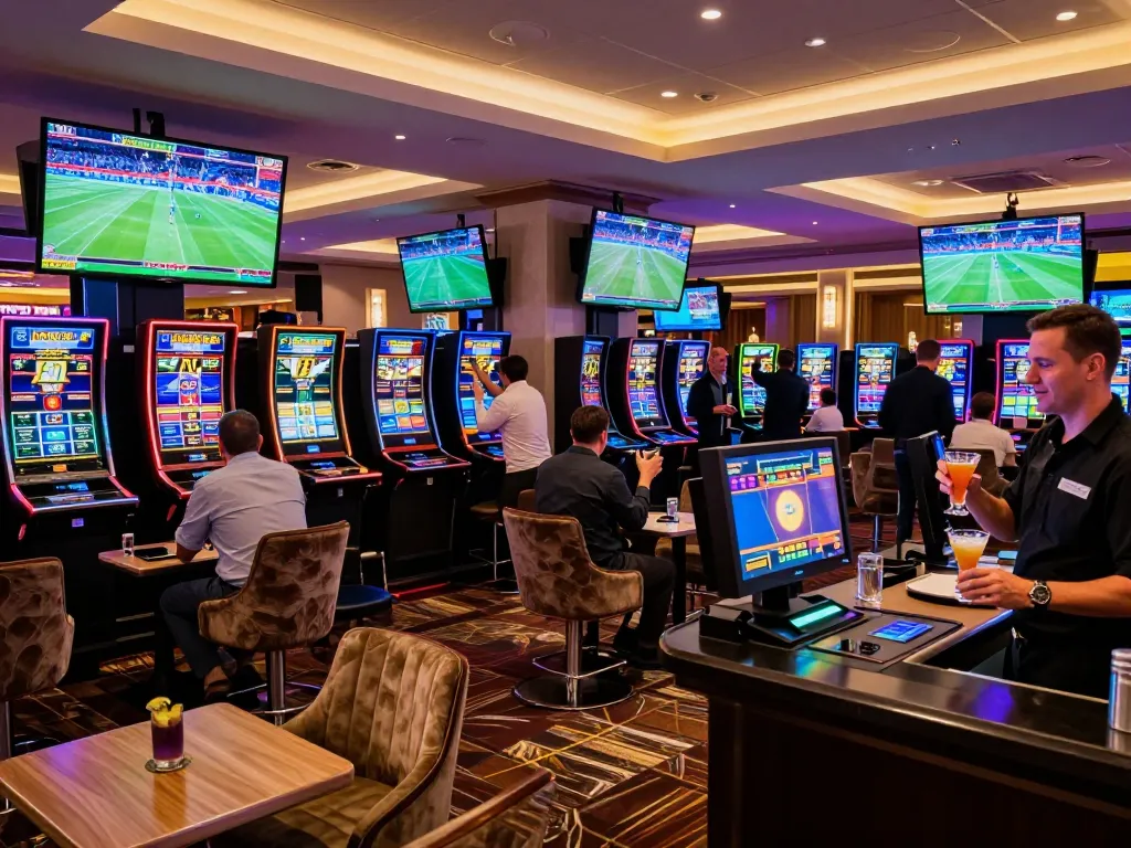 Experience live sports betting excitement at https://vin88.football/ in a luxurious lounge setting.