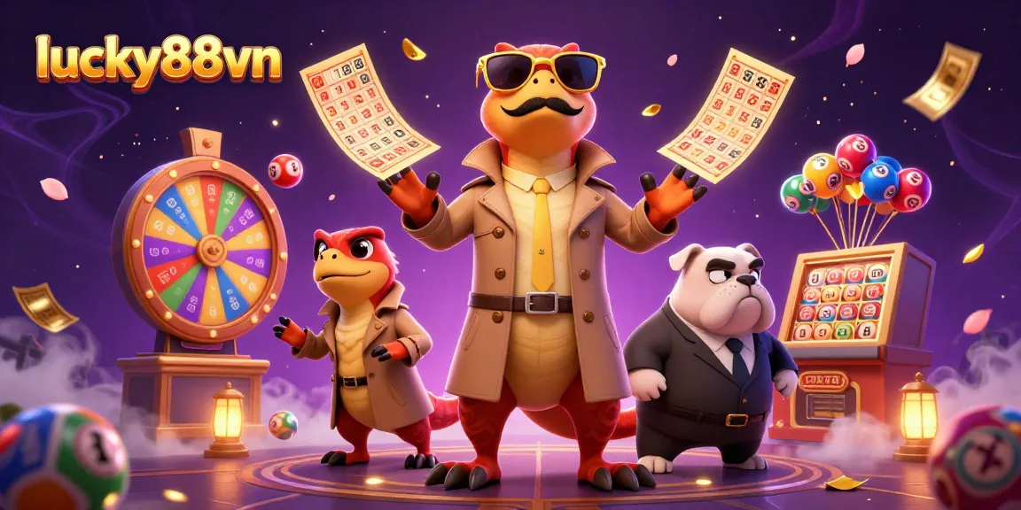 Join the fun with lucky88vn where three cartoon raptors sneak into the VIP casino lounge.