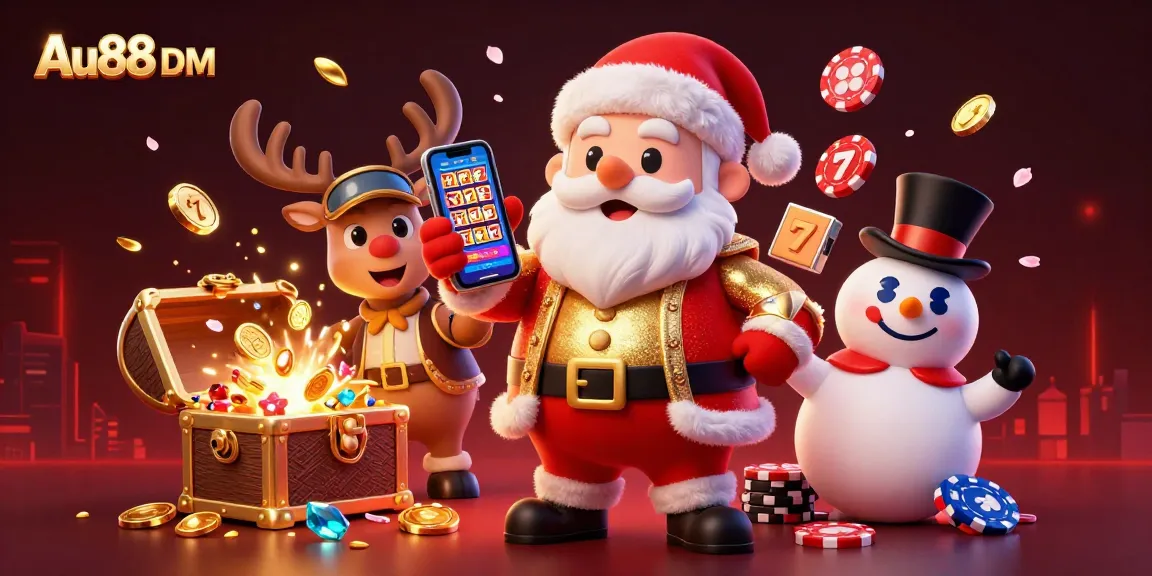 Spin to win with Au88 DM's exciting jackpot slots in a festive festive casino scene