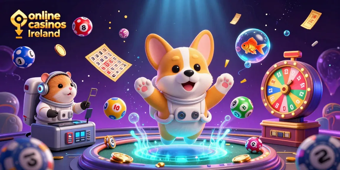 Enjoy vibrant games at online casinos Ireland with our floating 3D astronaut corgi and whimsical elements.