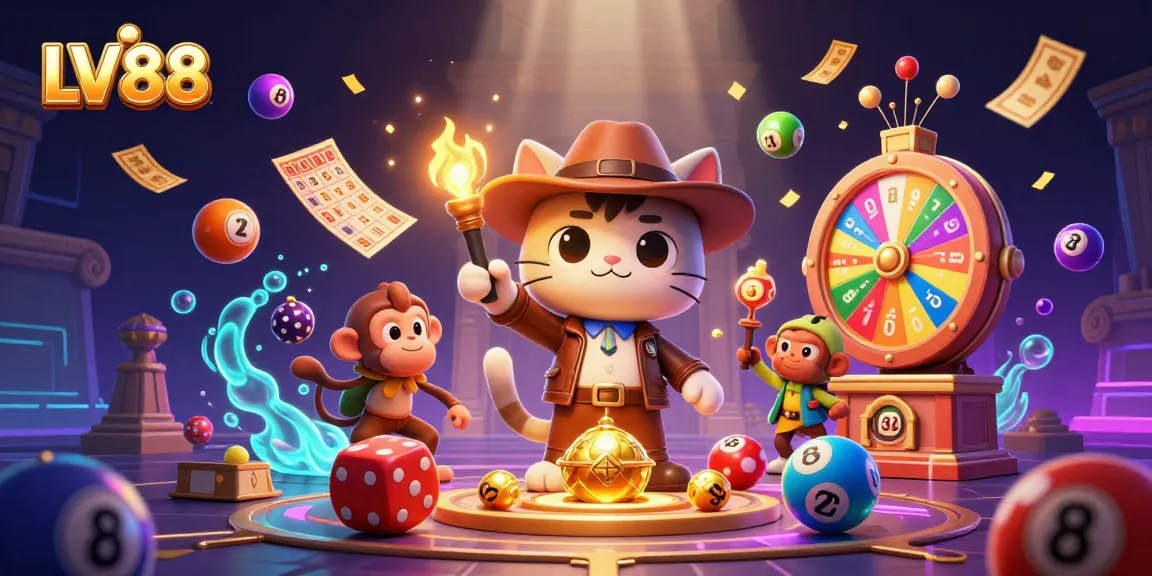 Explore the exciting world of LV88 with a cat archaeologist discovering casino treasures