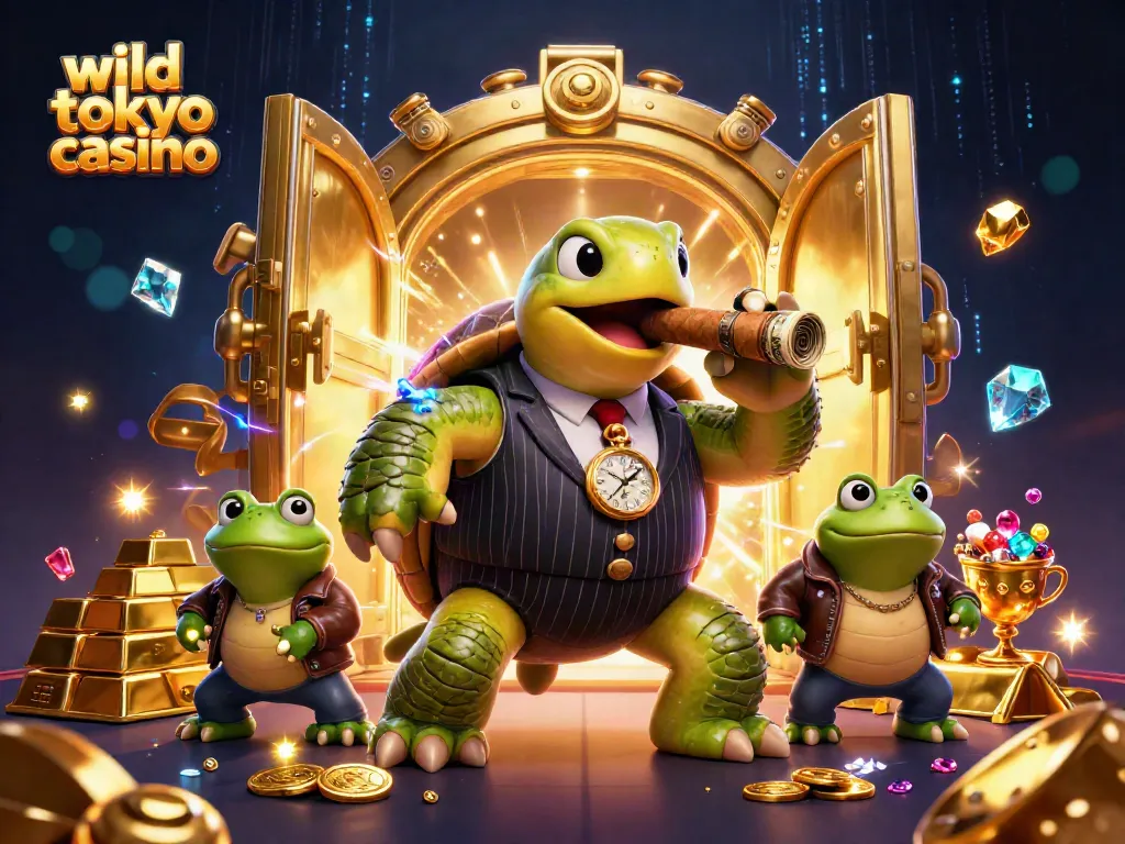 Experience the thrill of wild tokyo casino with a dynamic 3D illustration featuring vibrant characters and game elements.
