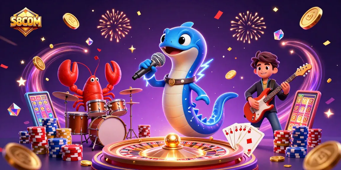 Experience the vibrant undersea casino scene at S8COM with lively characters and exciting game elements.