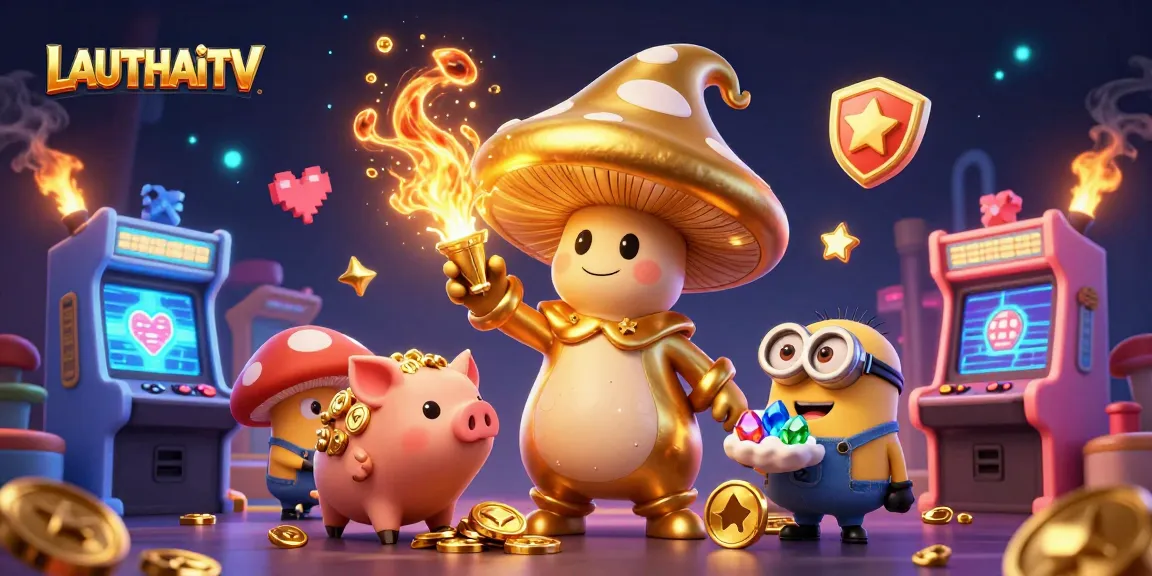 LAUTHAITV offers thrilling gaming experiences with vibrant characters and treasure-filled visuals.