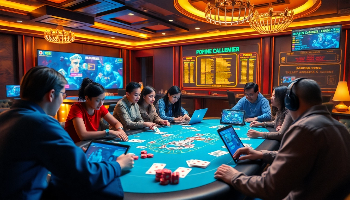 Immersive online game đổi thưởng experience with players engaging in a vibrant card game setting.