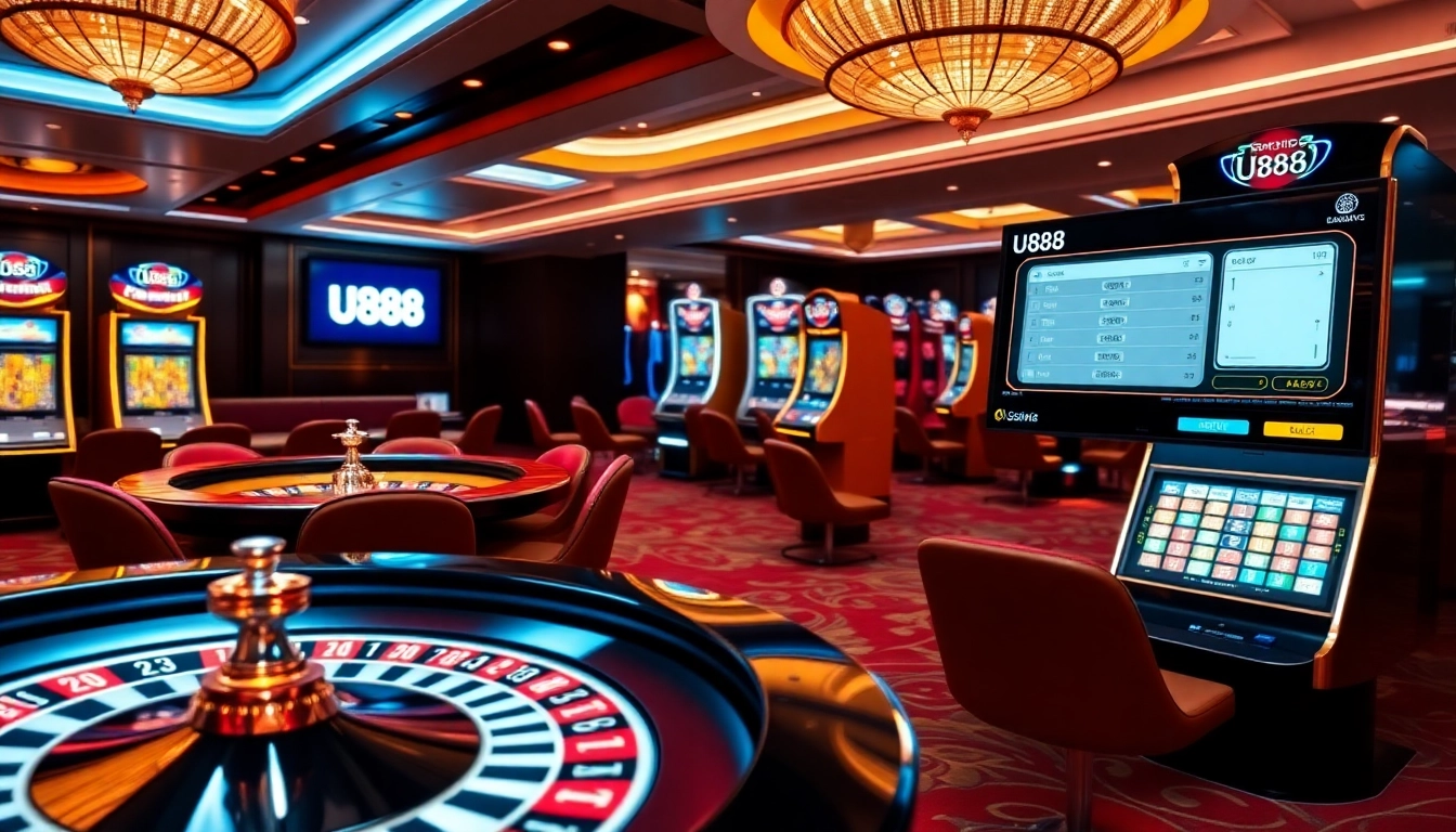 Experience thrilling betting at U888's luxurious online casino environment.