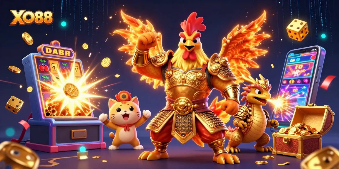 Experience the excitement of XO88 with dynamic characters and thrilling casino elements.